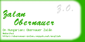 zalan obernauer business card